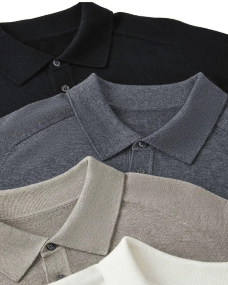 100% Premium Wool Polo - Beauté Sculptante