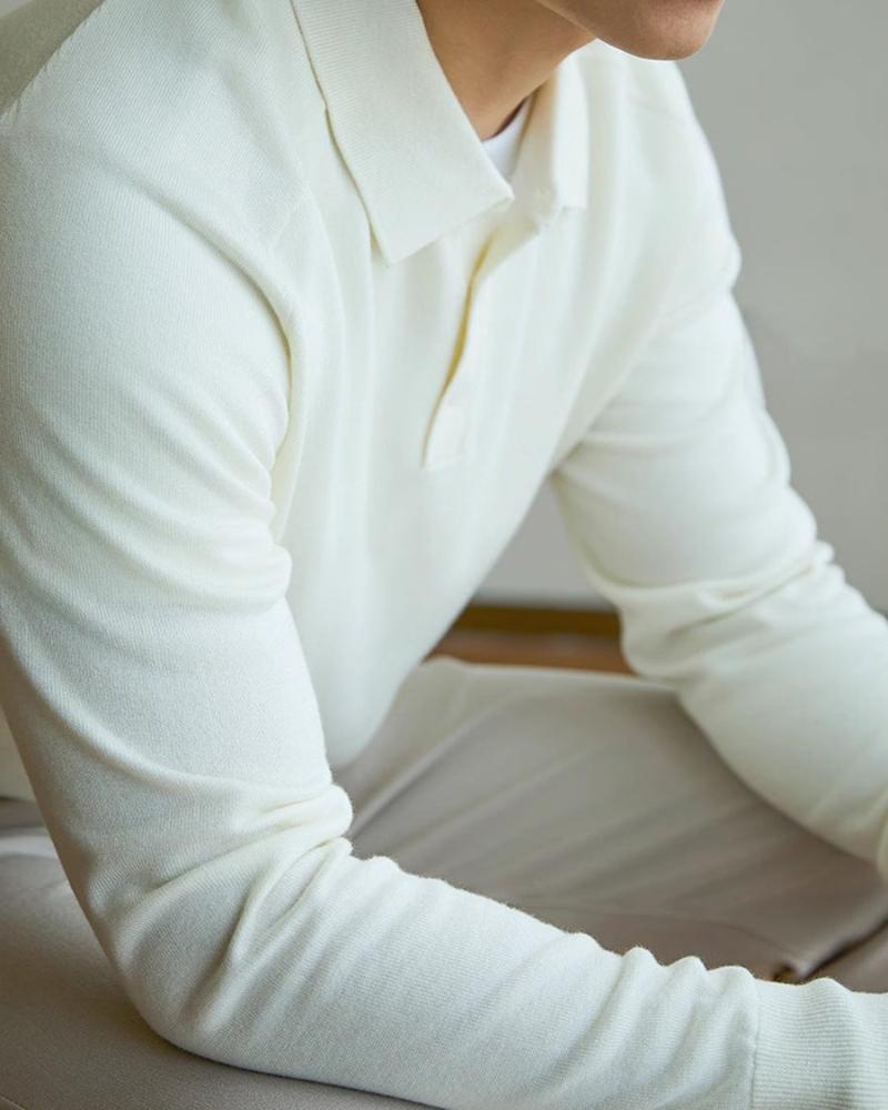 100% Premium Wool Polo - Beauté Sculptante