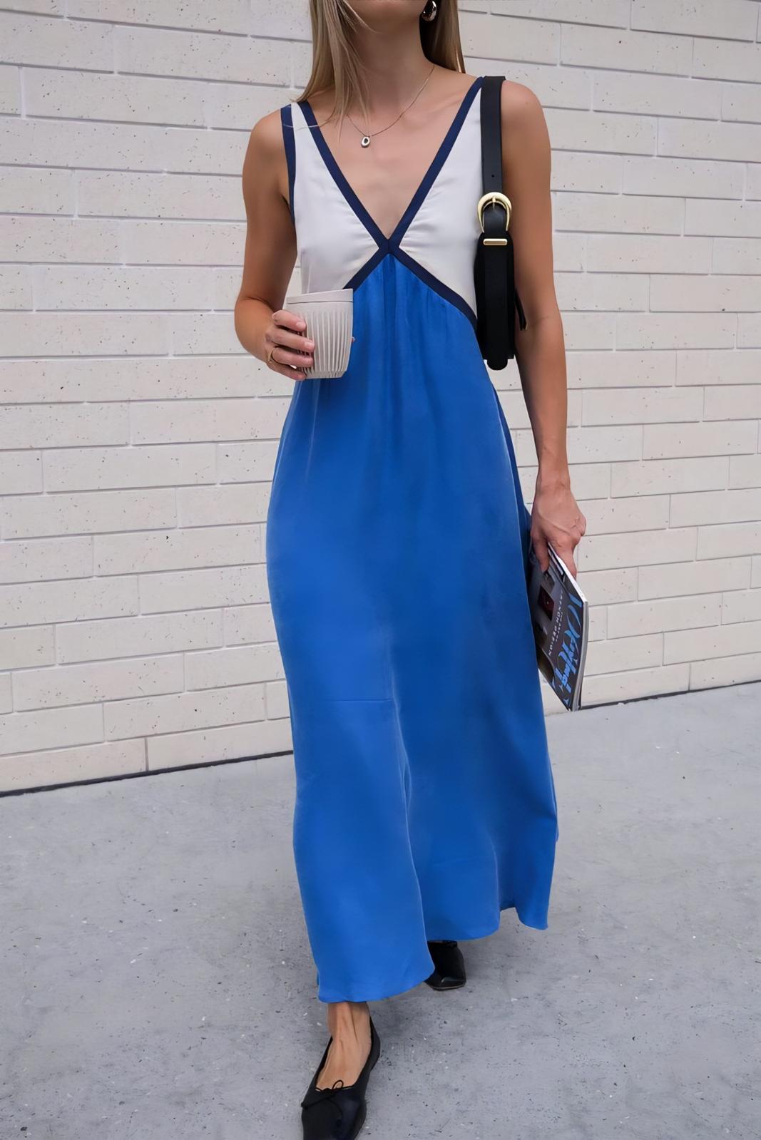 Élena | Élégante robe midi sans manches - Beauté Sculptante