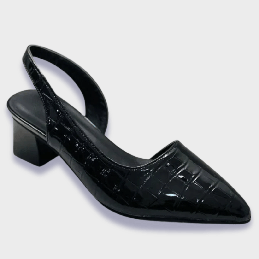 Élodie | Escarpins Orthopédiques avec Design Croco Élégant - Beauté Sculptante
