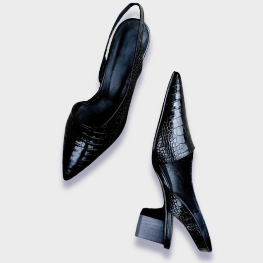 Élodie | Escarpins Orthopédiques avec Design Croco Élégant - Beauté Sculptante