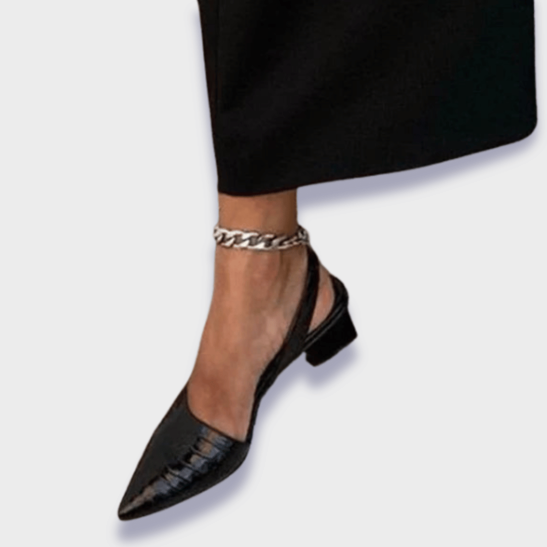 Élodie | Escarpins Orthopédiques avec Design Croco Élégant - Beauté Sculptante