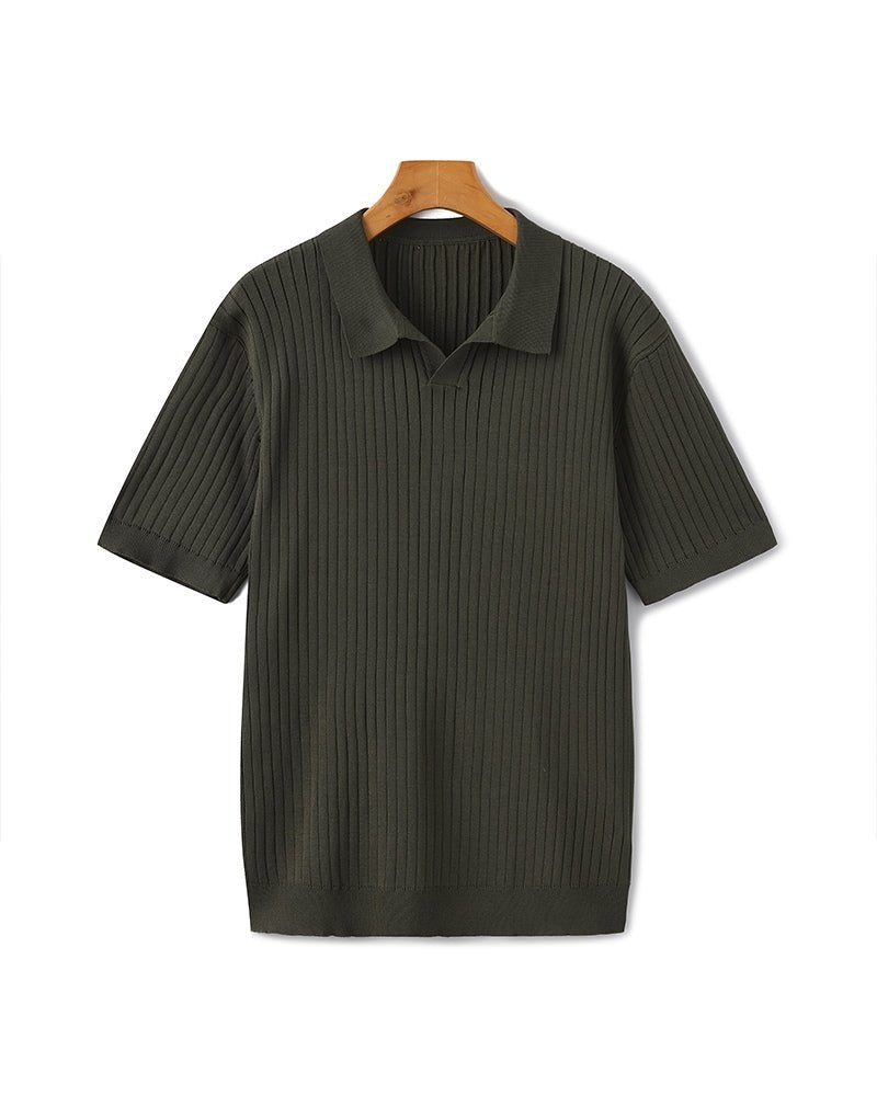 Premium Ribbed Polo - Beauté Sculptante
