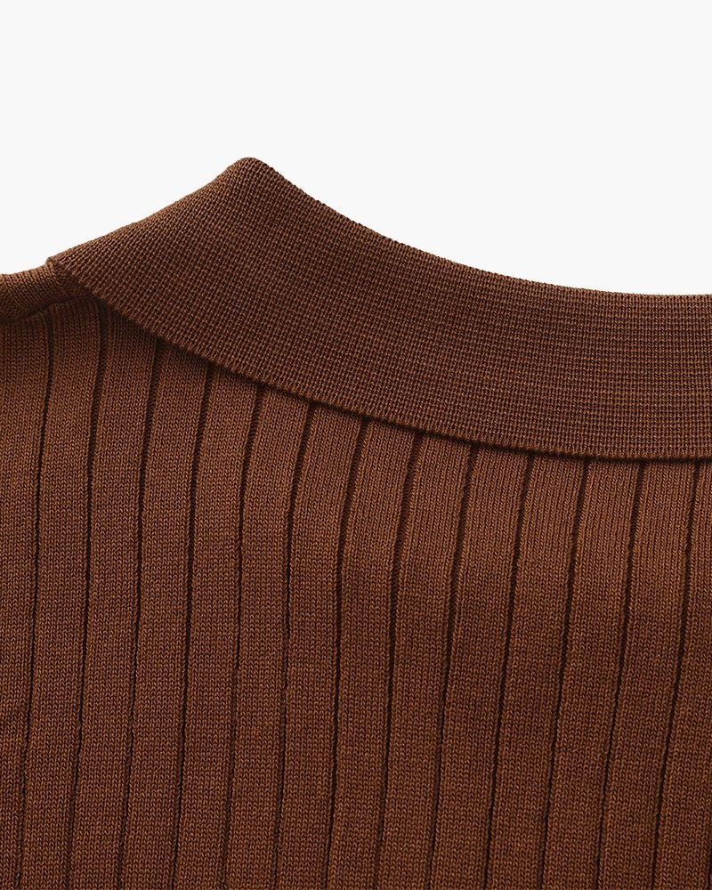 Premium Ribbed Polo - Beauté Sculptante