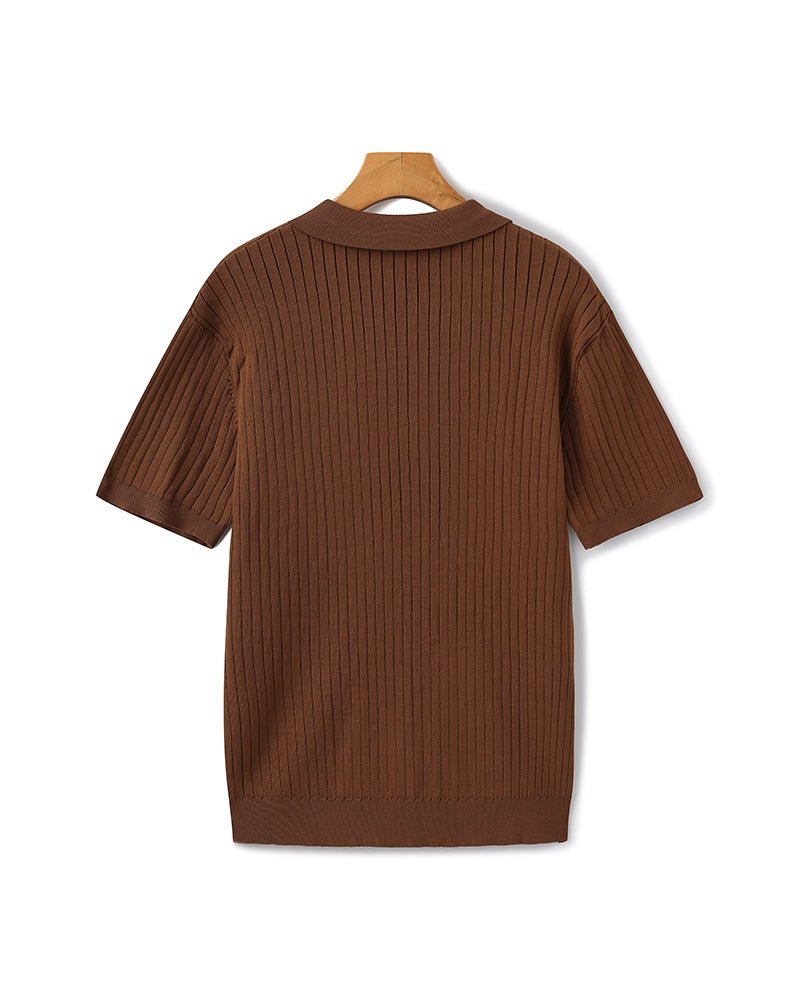 Premium Ribbed Polo - Beauté Sculptante