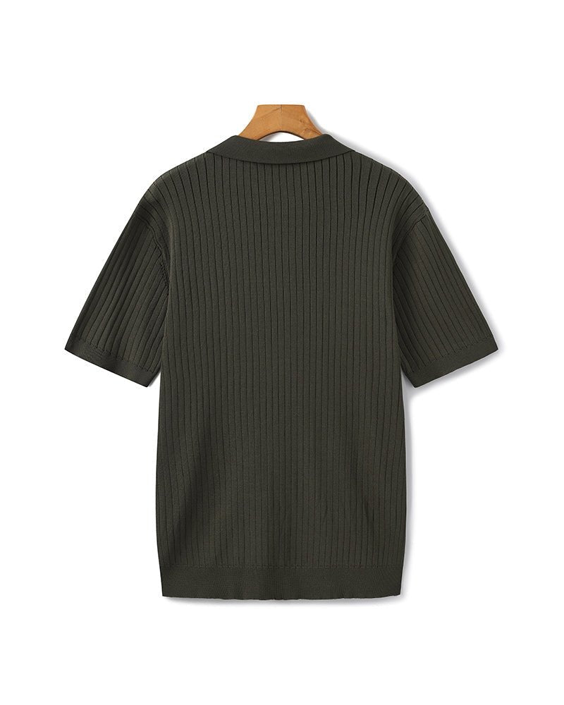 Premium Ribbed Polo - Beauté Sculptante