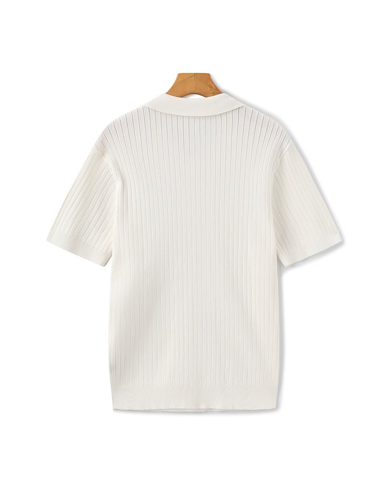 Premium Ribbed Polo - Beauté Sculptante