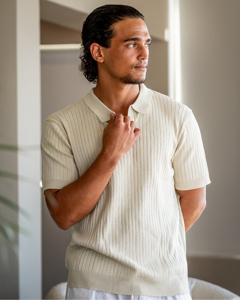 Premium Ribbed Polo - Beauté Sculptante