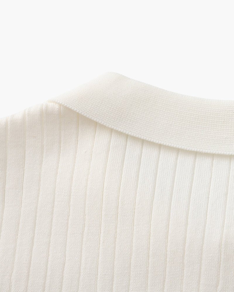 Premium Ribbed Polo - Beauté Sculptante