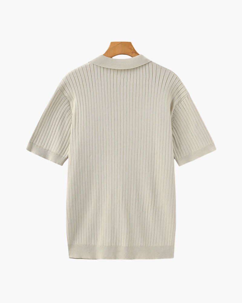 Premium Ribbed Polo - Beauté Sculptante
