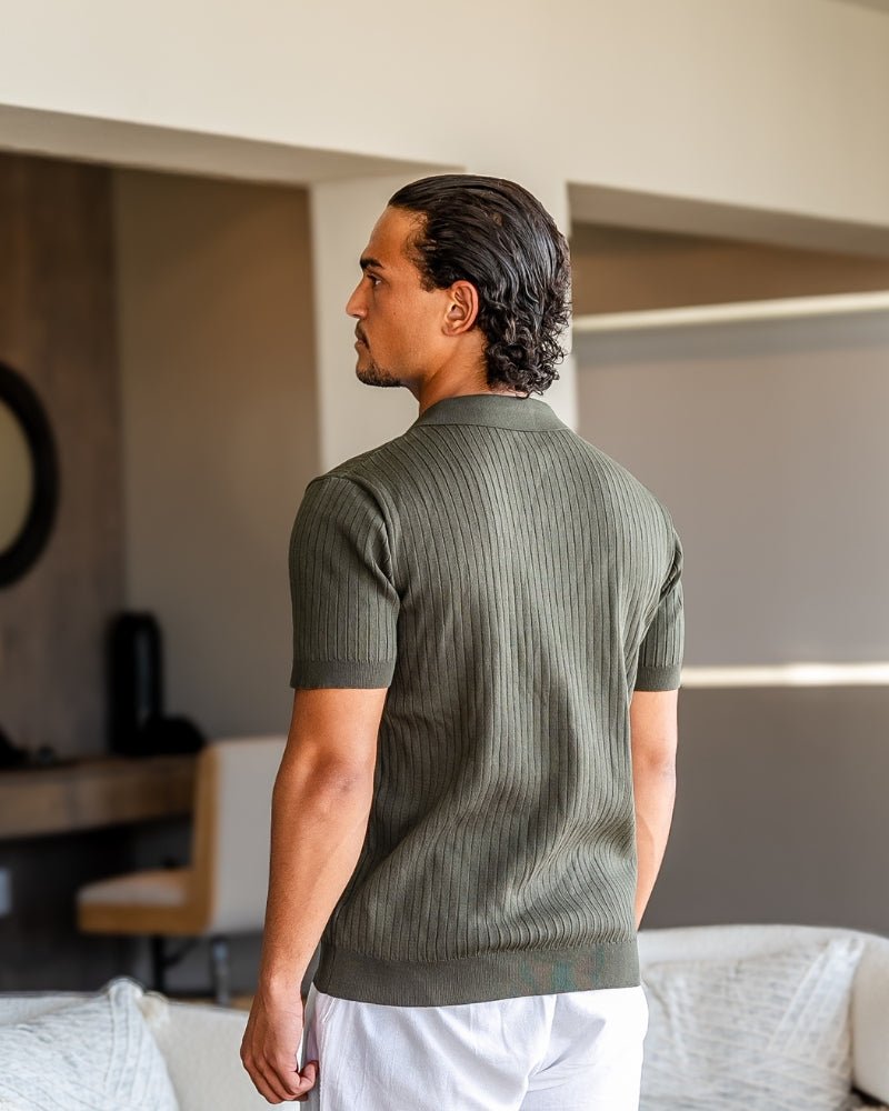 Premium Ribbed Polo - Beauté Sculptante