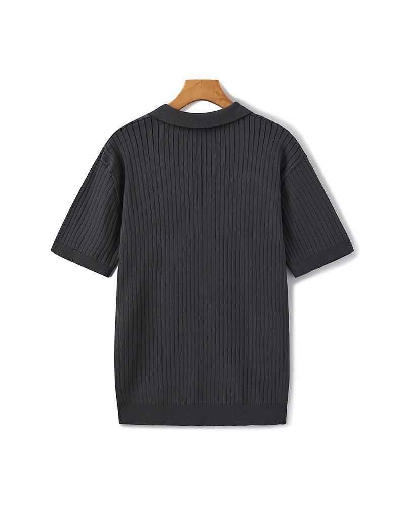 Premium Ribbed Polo - Beauté Sculptante