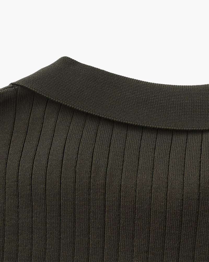 Premium Ribbed Polo - Beauté Sculptante