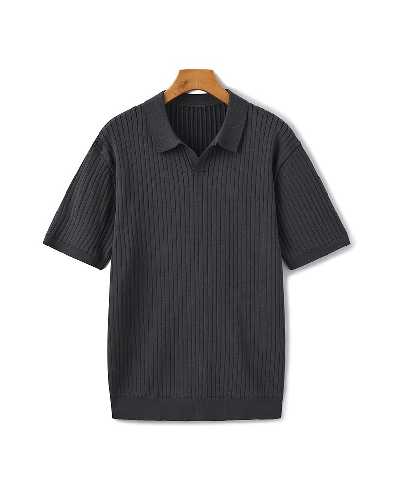 Premium Ribbed Polo - Beauté Sculptante