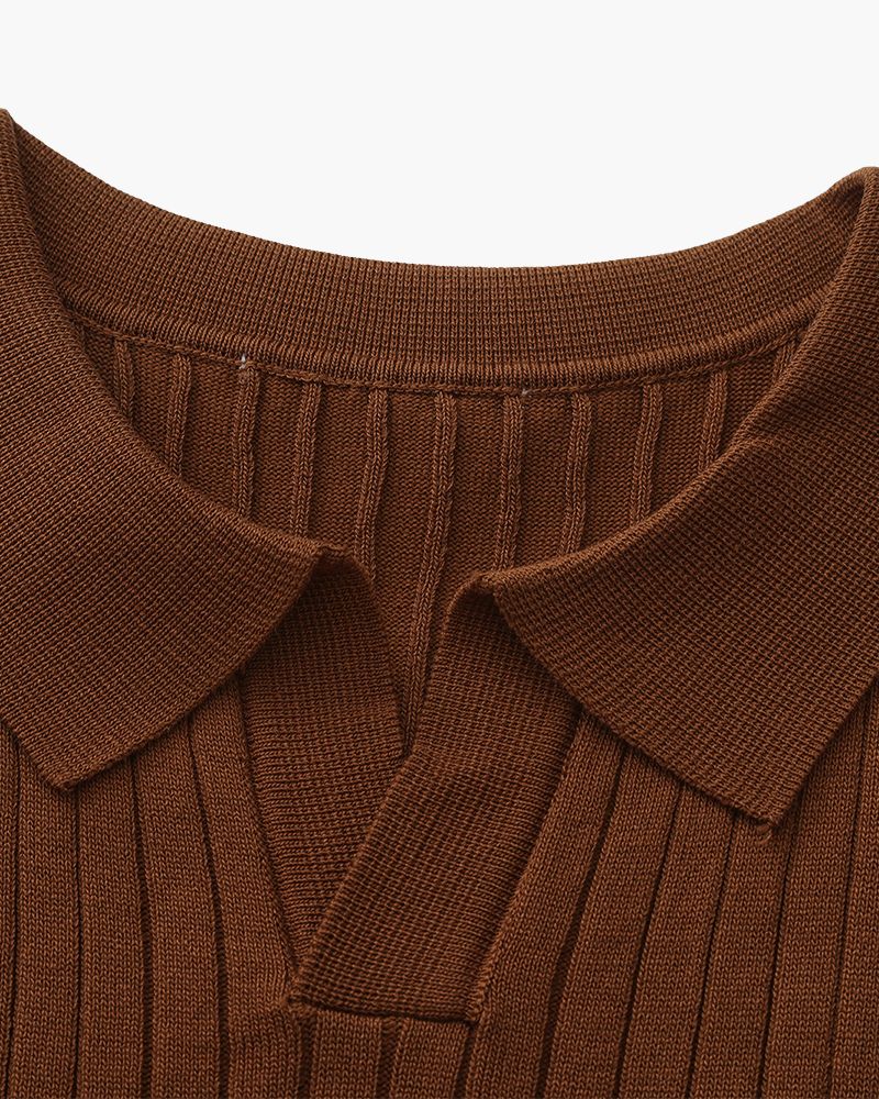 Premium Ribbed Polo - Beauté Sculptante
