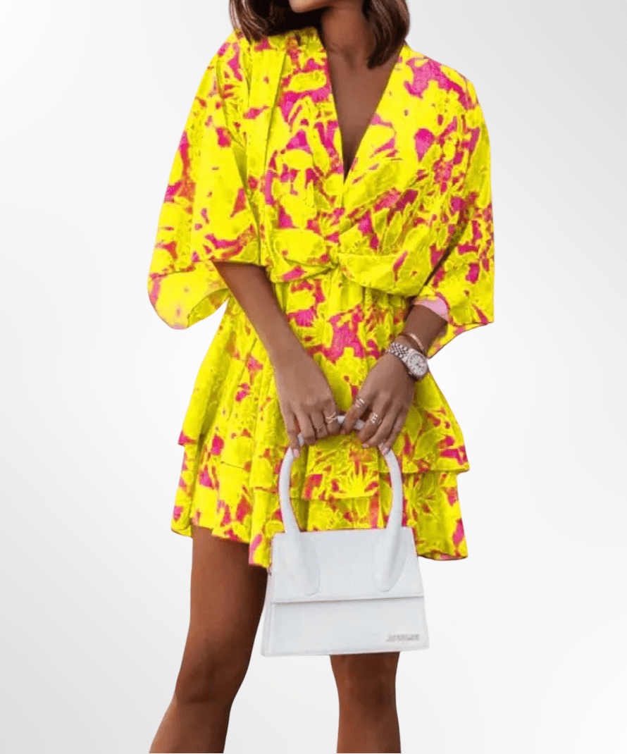 Susana | Mini - robe d'été vibrante et chic - Beauté Sculptante